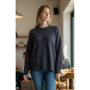 Old Navy Women's Heathered Blue Crew Neck Sweater Size L